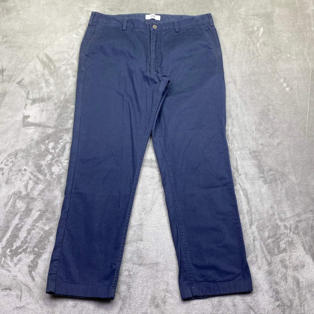 Spoke Heroes Build B Navy Blue Chino Trousers Mens‎ Sz 36 Fits 35" Preppy